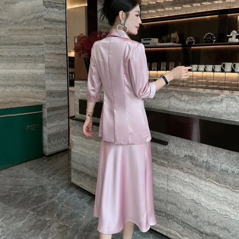 Woman Outfit Dress Mature 2 Pieces Sets for Women Office Suits Festival Vintage Y2k Streetwear Full Clothing Trend 2024 Korea