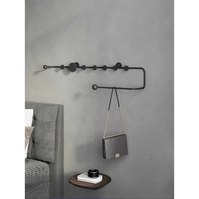 

Nordic wall hanger household bedroom wall hanging bag rack simple modern clothes rack entrance wall hanging coat rack