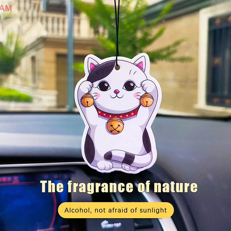 1/6Pcs Air Freshener Car Perfume Natural Scented Paper Auto Hanging Decoration Fragrant Tablets Car Interior Deodorization