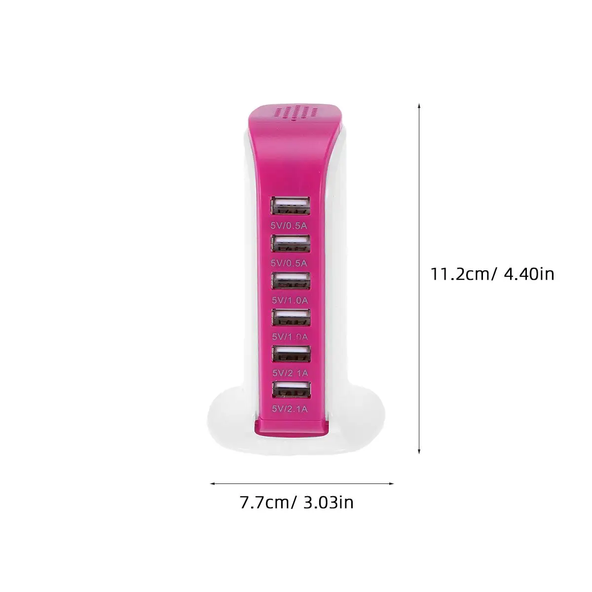 روزي 30 واط متعدد 6 منافذ USB 6A محطة شحن سريعة سطح المكتب الأصلي الولايات المتحدة التوصيل #2