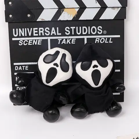 Juguete de peluche Ghostface de 18cm, figura de la muerte, muñeco de terror, mueca de peluche suave para niños, muñeco de juguete de Halloween, decoración de Halloween, regalos