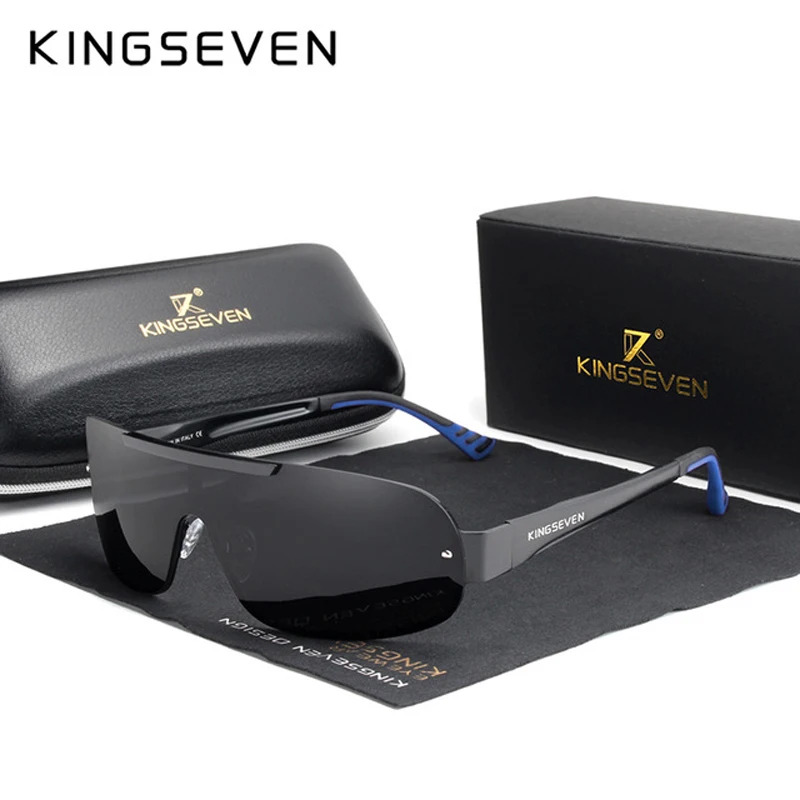 

Мужские солнцезащитные очки KINGSEVEN в модном стиле, сочетающиеся классическим дизайном высокого качества, простые, но персонализированные.