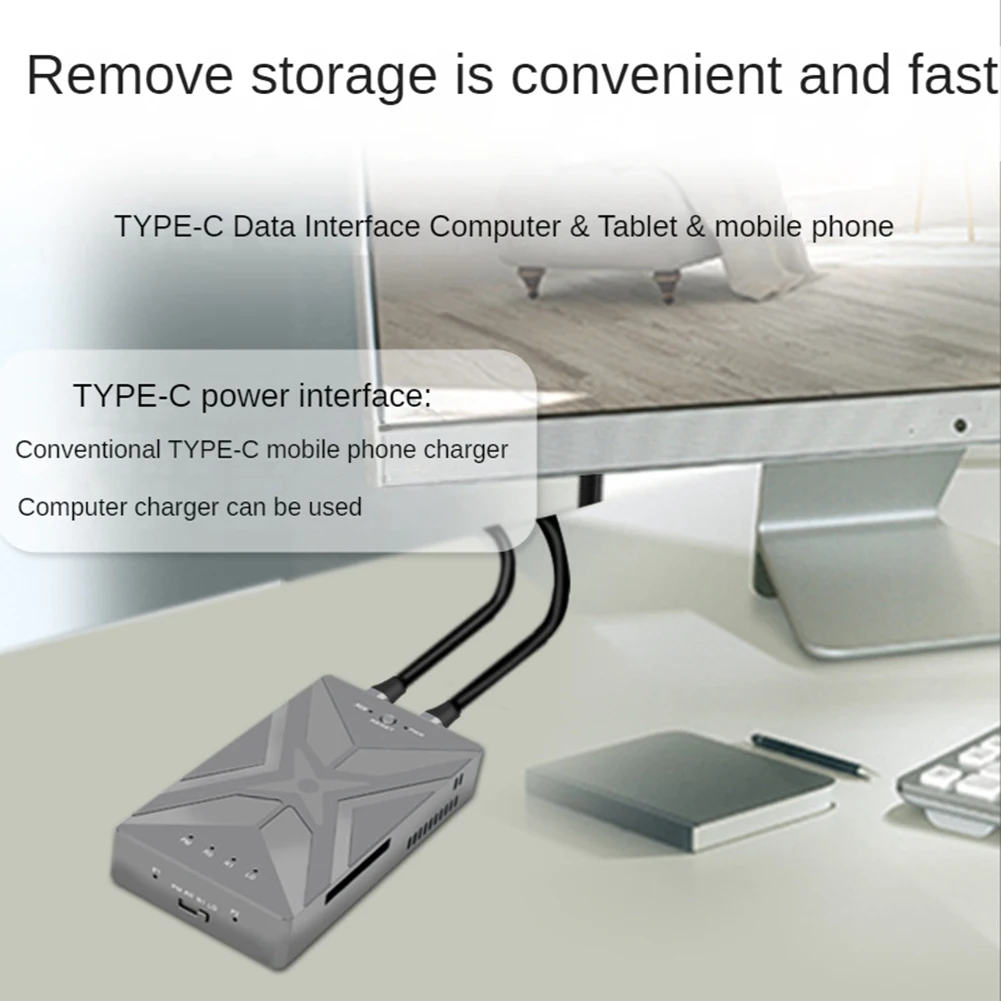 BFYLW M.2 NVME SSD RAID Dual Bay M2 SSD funda compatible con disco SSD M.2 Nvme para caja de disco duro SSD TYPE-C USB3.2 GEN2 20Gbps