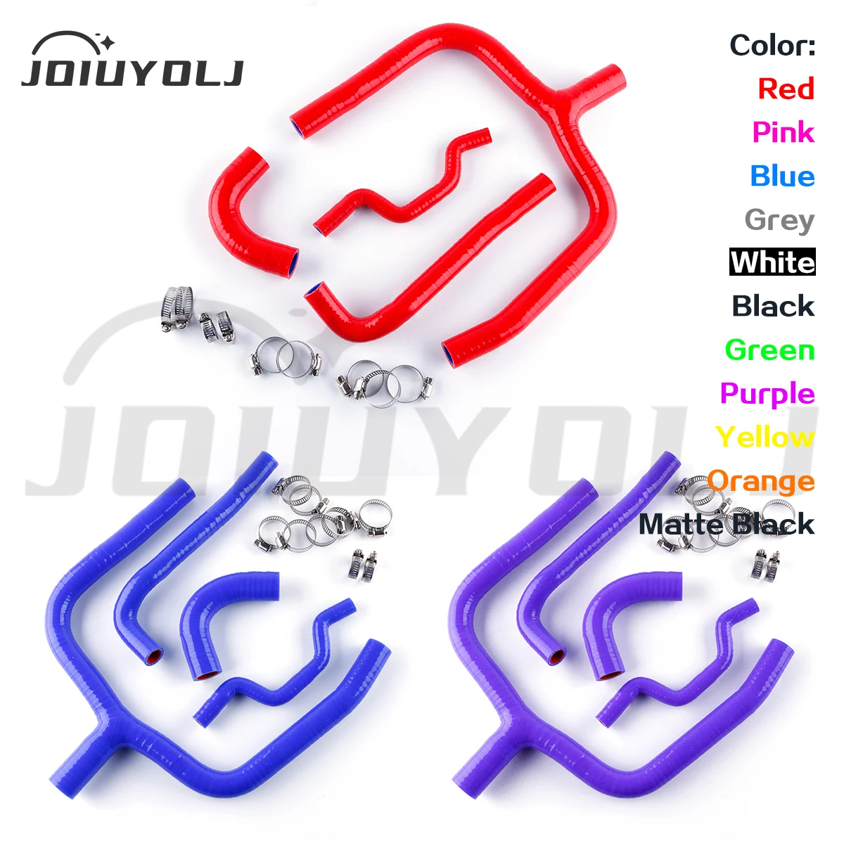 4pcs Blue For 2009-2016 Kawasaki KX250F KX 250F Motorcycle Silicone Radiator Coolant Hose Kit 2010 2011 2012 2013 2014 2015