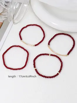 8 best sales braccialetti di perline rosse - №1