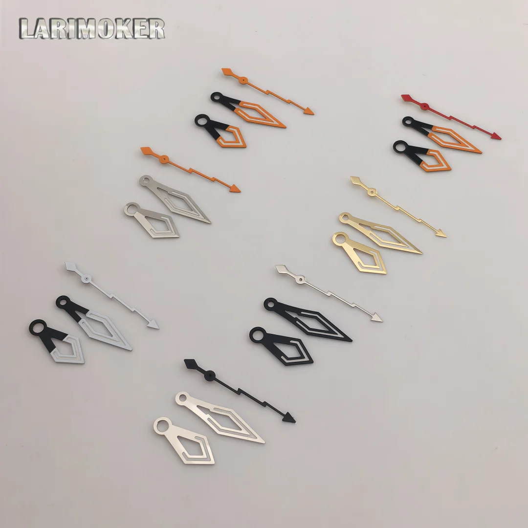 NH35 Movement Watch Hands, Green Luminous Material, Hollow Arrow-Shaped Watch Hands, Replacement Parts for Watch Accessories
