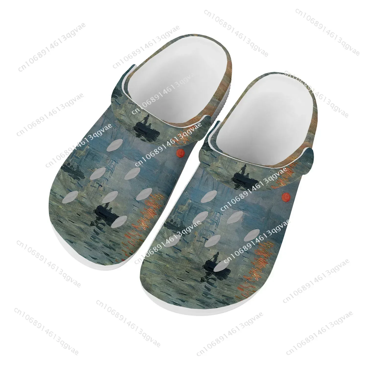 

Impression Sunrise Home Clog Mens Women Youth Boy Girl Sandals Shoes Garden Custom Made Breathable Shoe Beach Hole Slippers