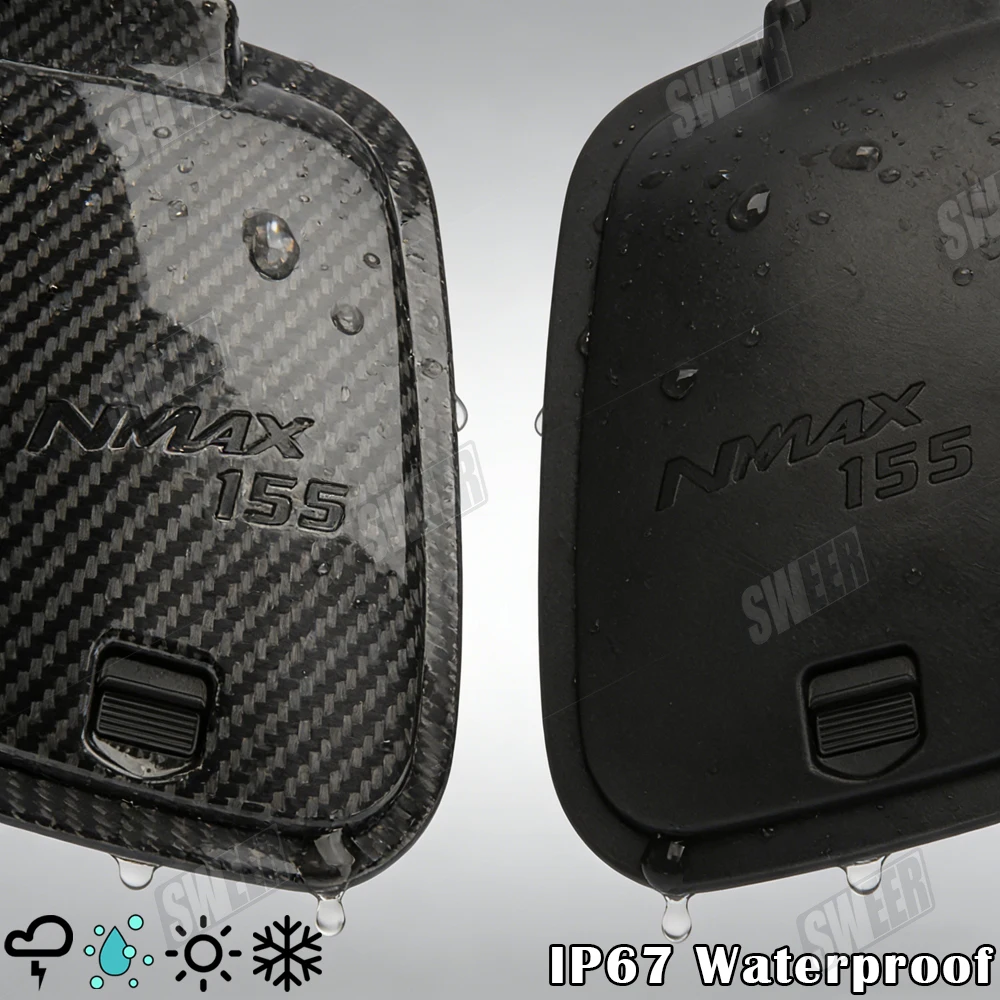 Caixa de ferramentas da motocicleta capa de armazenamento compatível com yamaha nmax125 nmax155 2020-2024 capa de bolso de armazenamento lateral à prova de poeira