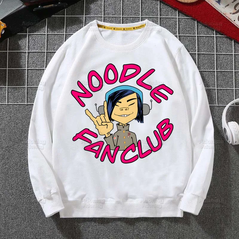 Gorillaz PUNK ROCK Cartoon Hoodies ChakaKhan Noodle Sweatshirts Men Woman Fashion Autumn Winter Hip Hop Hoody Casual Tops