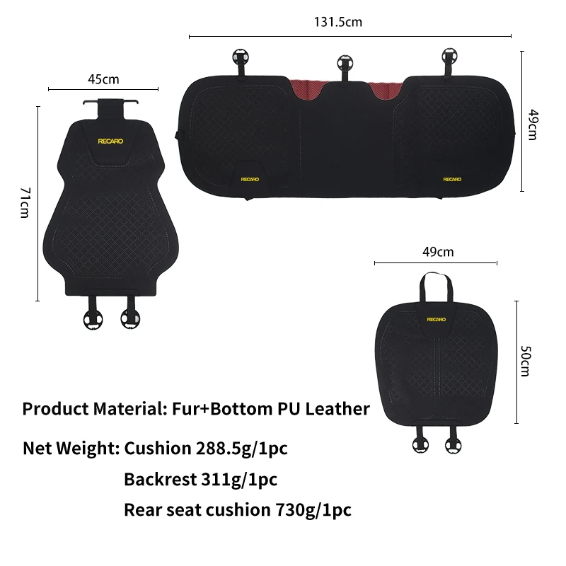 Car Seat Cover Waist Cushion Protector Protection Mat Pad Accessory For Recaro Accessories Racing Interior 6