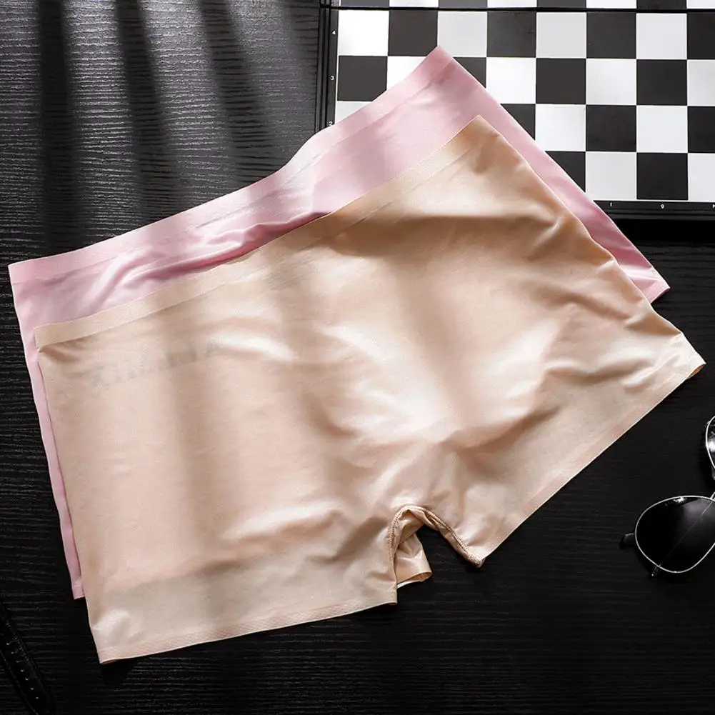 Heren Ijs Zijde Boxer Briefs Zijdeachtige 3D U-Convexe Zakje Onderbroek Kofferbak Ademende Shorts Slipje Hoge Kwaliteit Brief print Ondergoed