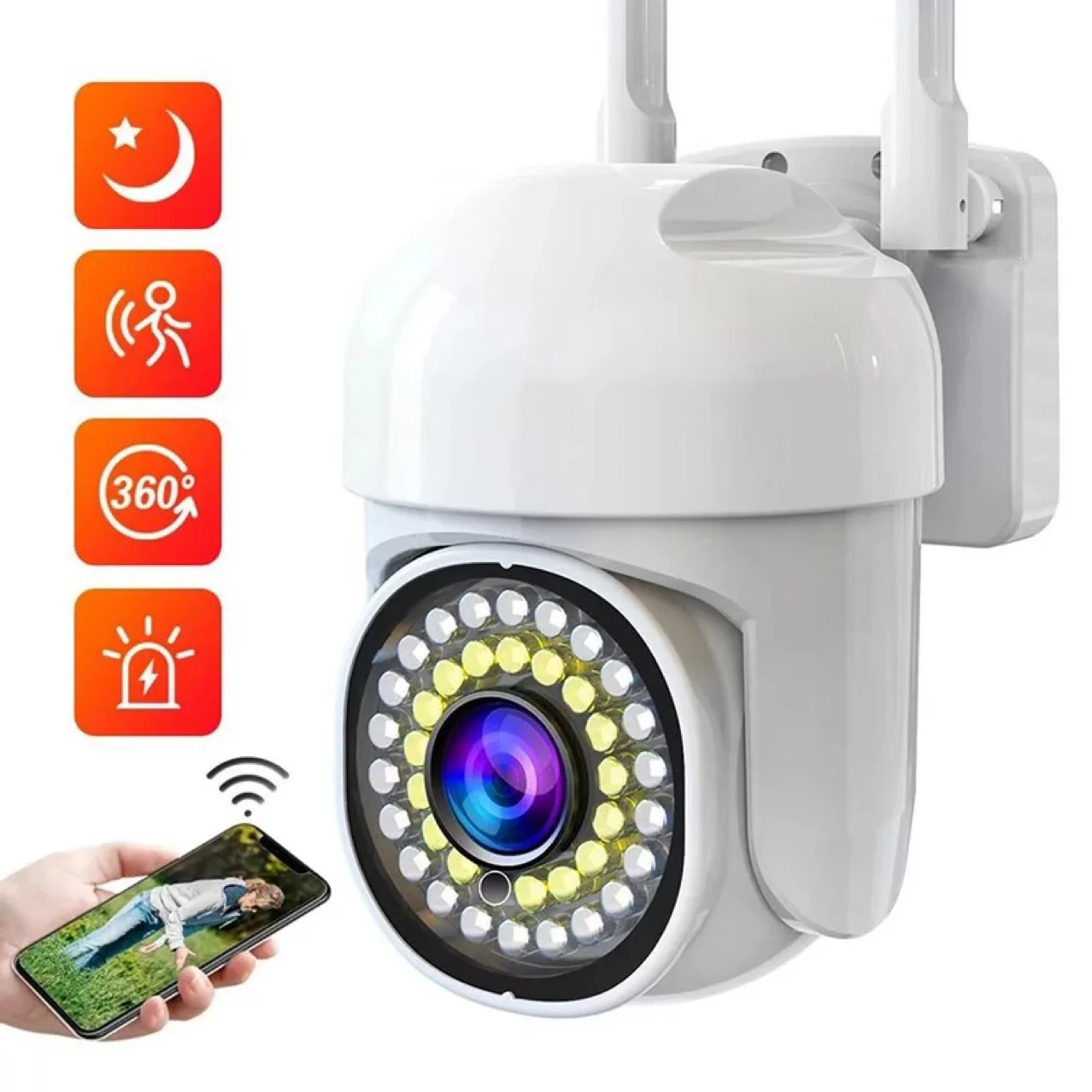 2MP 1080p Yoosee/YiLot/V360pro APP Full Color Wireless PTZ IP Dome Camera AI Humanoid Detection Home Security CCTV Baby Monitor