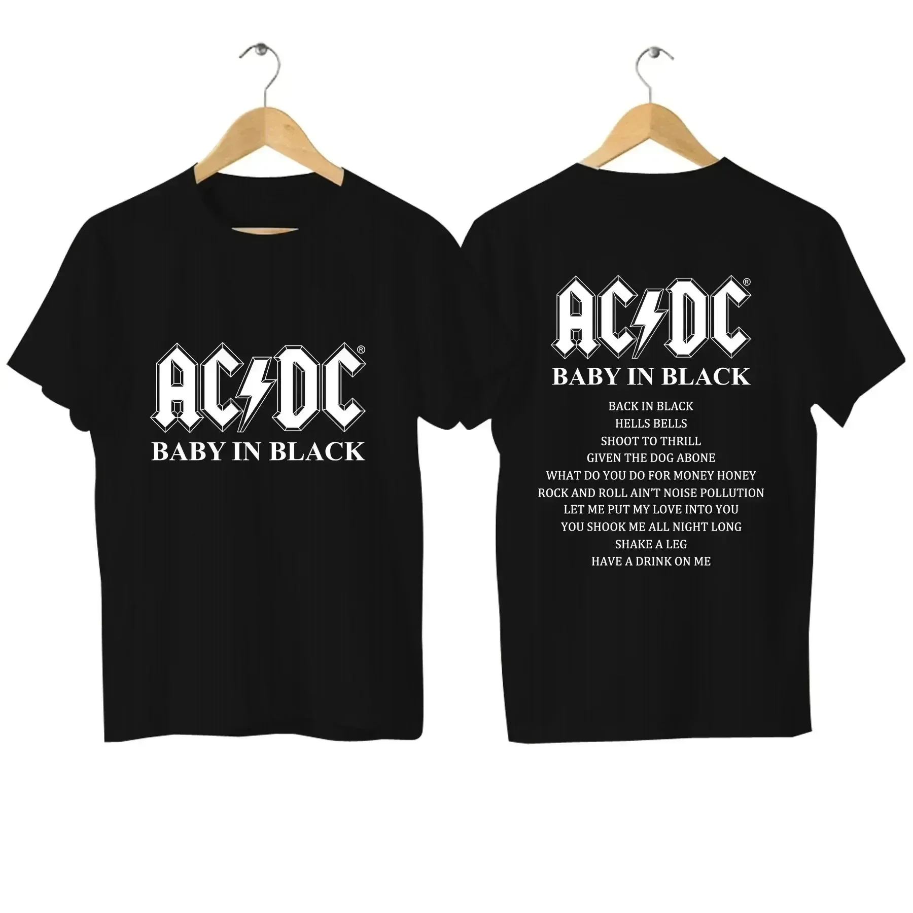 2025 Hot Sale Summer Legendary Band AC Power Up DC Black T Shirt Men women Short Sleeves Cool Hip Hop Streetwear T-shirt