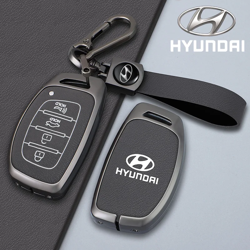 

Leather Car Key Case Cover for Hyundai Tucson Santa Fe Rena Sonata Elantra Creta Ix35 Ix45 I10 I30 I40 Solaris Accent Accessorie