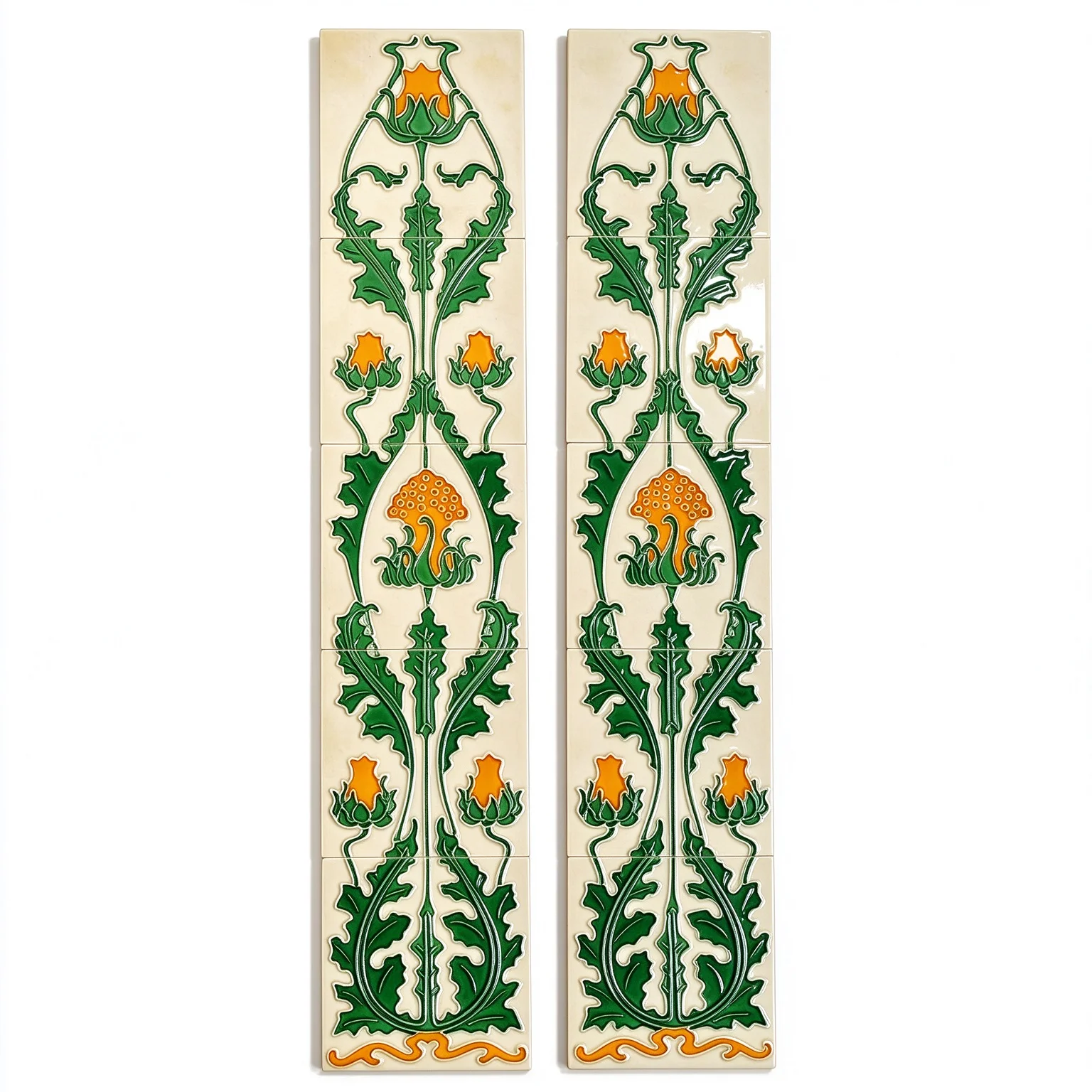 Hand Painted Decorative Ceramic Tiles,Fireplace Surround & Wall Skirting Tiles, DIY Hanging Wall Art