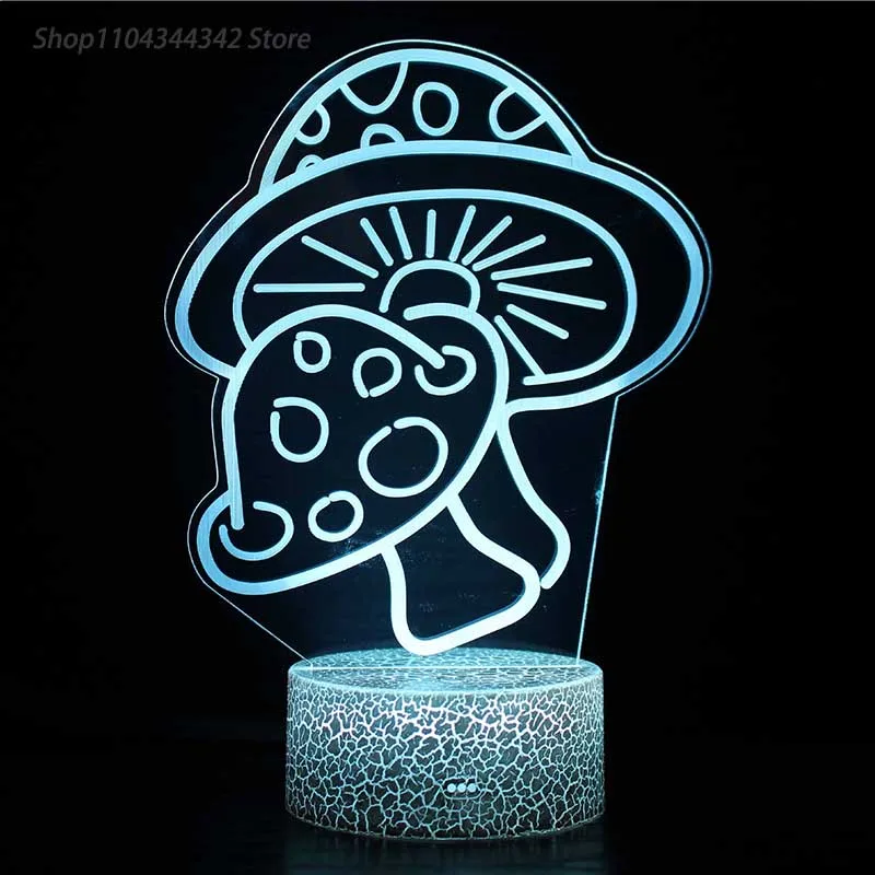 Children's toys 3D creative acrylic plant night light living room bedroom creative parent-child gift decoration light USB atmosp