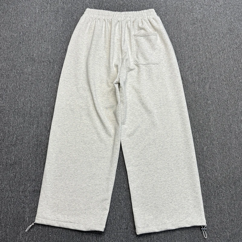 Warhorse Knight Embroidery Digit 9 Label Pants Wide Leg Sweatpants Men Women Casual Loose Hem Drawstring Trousers Tapered Pants