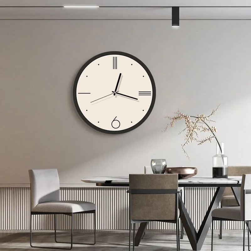 

Advanced Sense Wall Clock Simple Living Room Dining Room Punch-free Minimalist Hanging Watch Creative Silent Decoration Clock