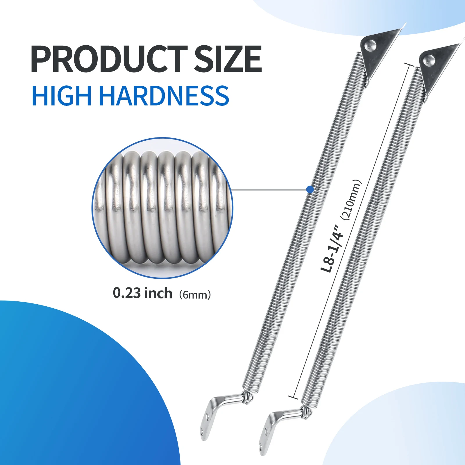 الفولاذ المقاوم للصدأ العلوي تصاعد بار ، الأجهزة البحرية ، دعم فتحة القارب ، الأدوات اليدوية للقوارب ، 8-5 ، 8 "، 2 قطعة