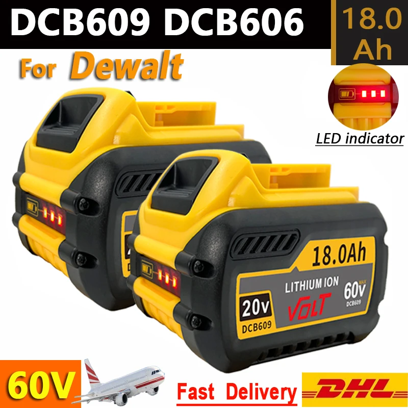 Original For DEWALT Battery 20V For Flexvolt 20V/60V MAX Replacement Li-ion Battery DCB609 DCB547-XJ DCB606 Power Tool Batteries