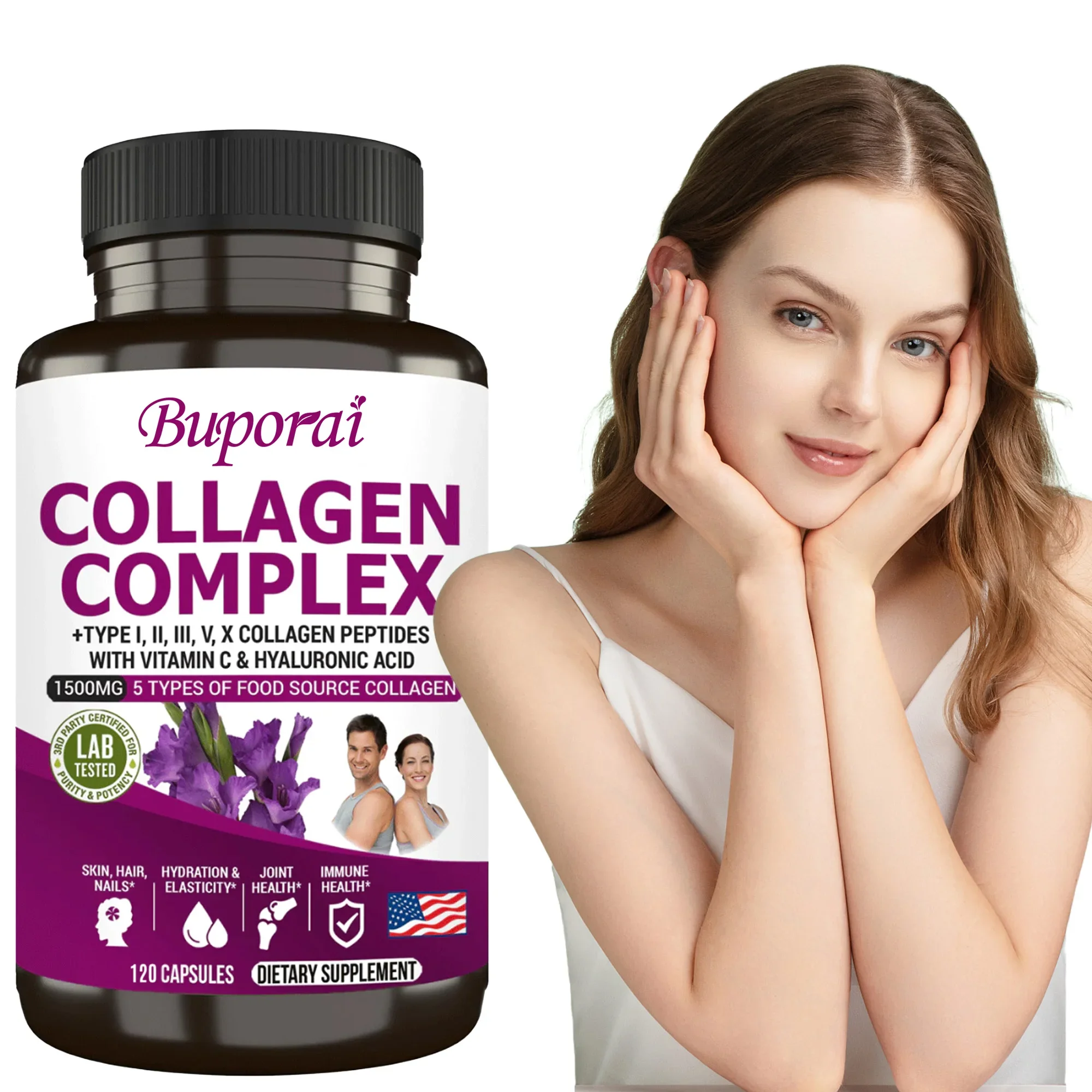 

Комплексная коллагеновая добавка — осветляет тон кожи, способствует здоровью кожи, волос и ногтей, помогает суставы, хряща и сердечно-сосудистой.