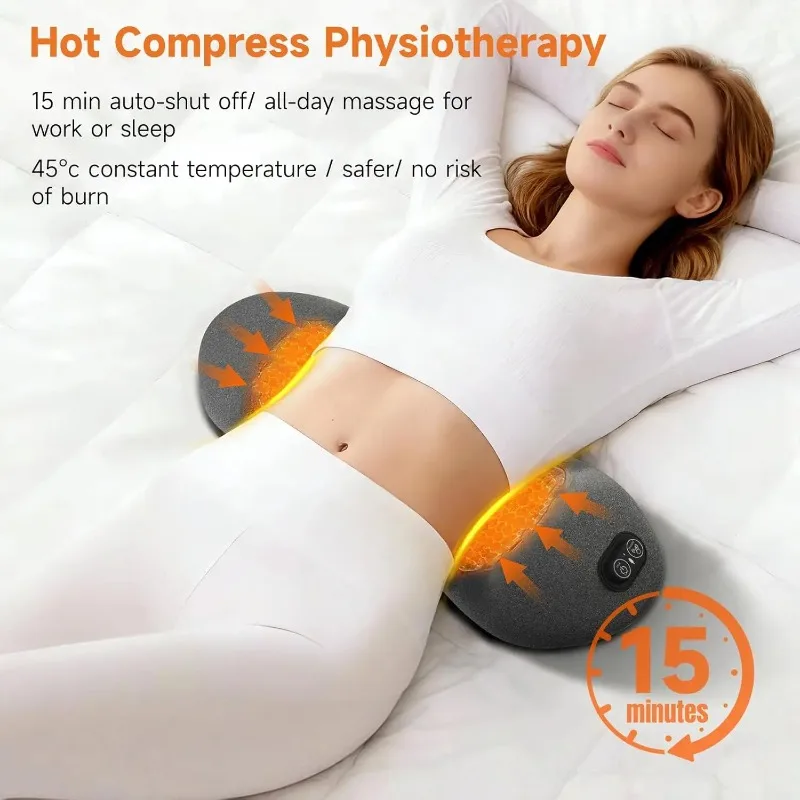 3 in 1 Lumbar Support Pillow with Adjustable Height for Bed Chair, Back Massager with Heat, Memory Foam Lower Back Massager - view 4