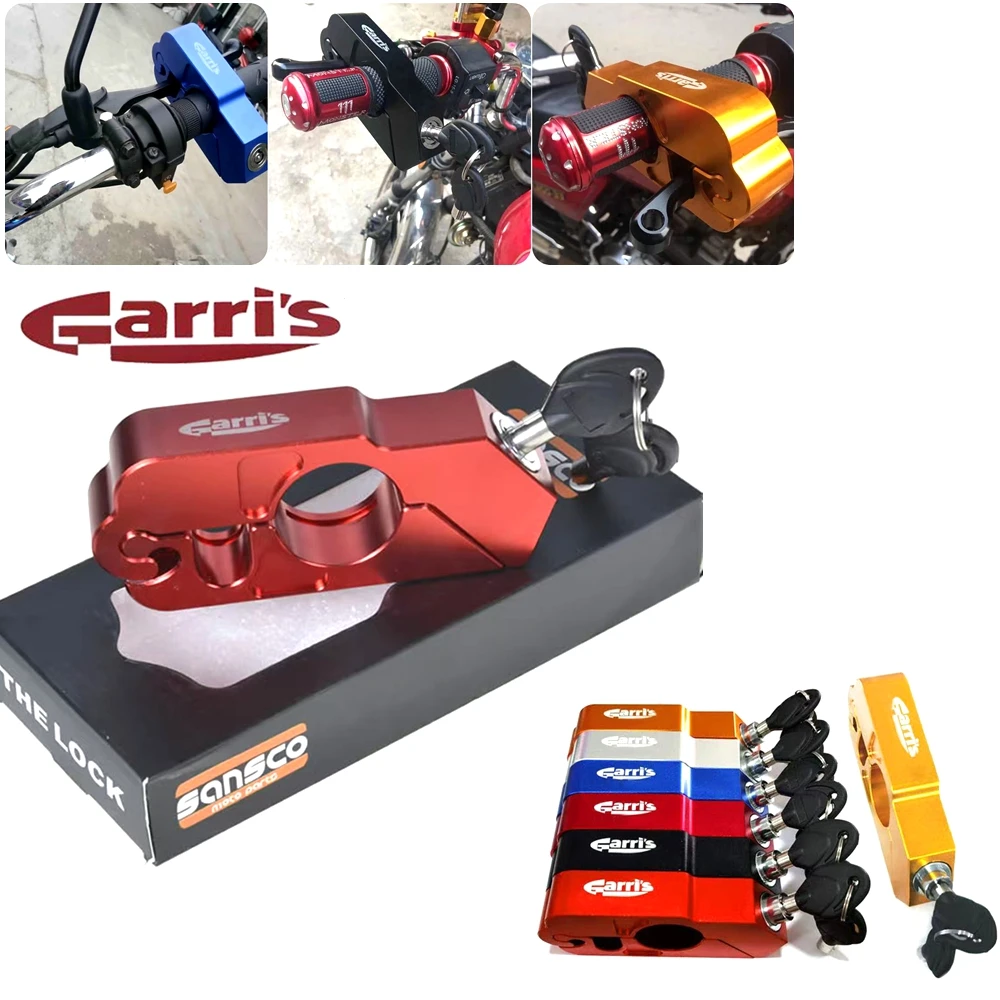 MotorcycleHandlebar Lock Handlebar Brake Handle Solid Lock Imitating Steal Lock Pull Rod ATV Dirt Street Bike Scooter Anti Theft