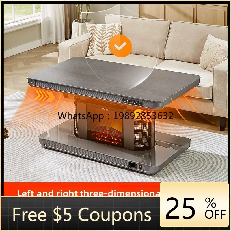 

ZZ New U15 Electric Table Coffee Table Integrated Lifting Heating Table Living Room Home Use