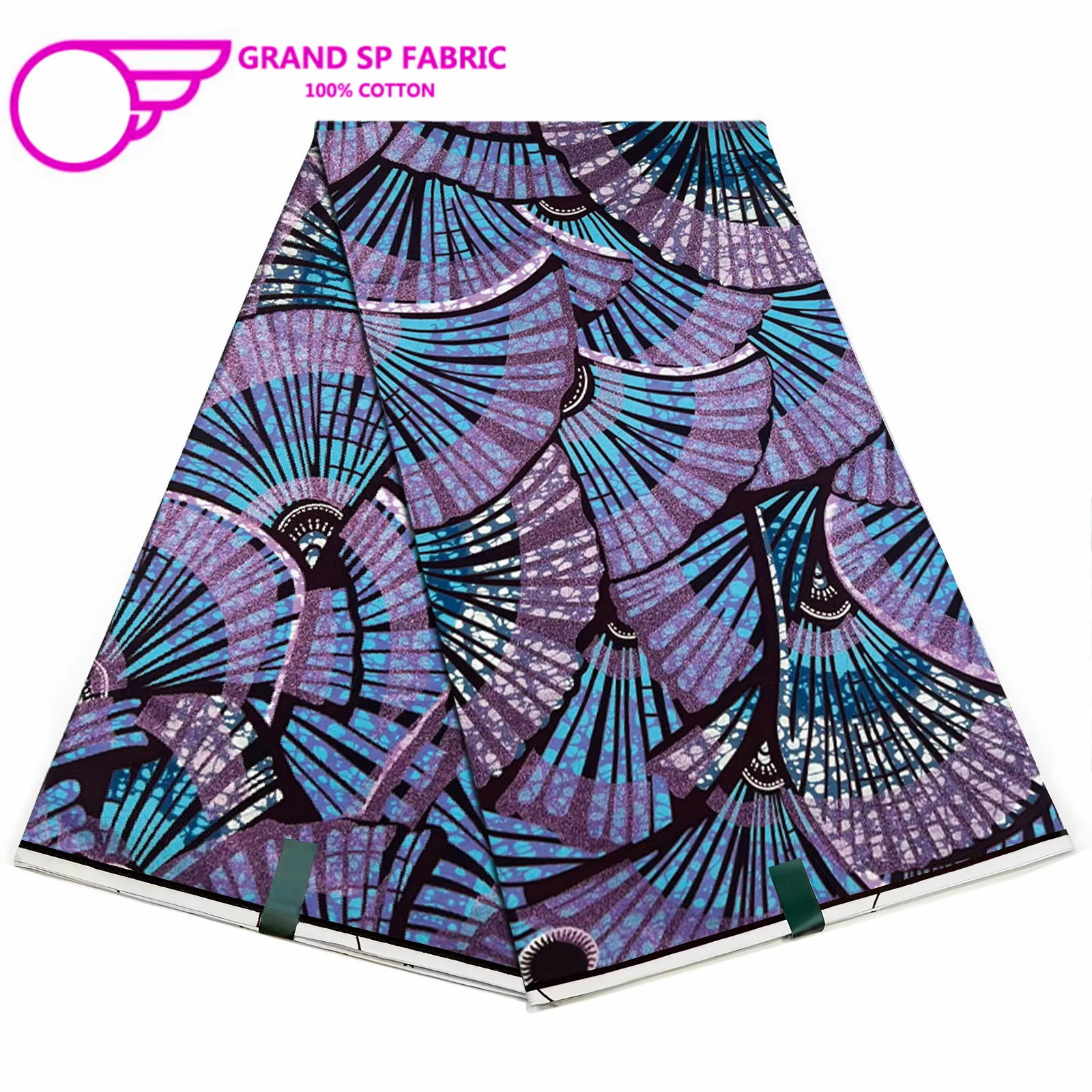 Grand Super Fabric 100% Cotton African Wax Fabric High Quality Wax Print Ankara Fabric For Sewing 6yards Women Fabric LV-42