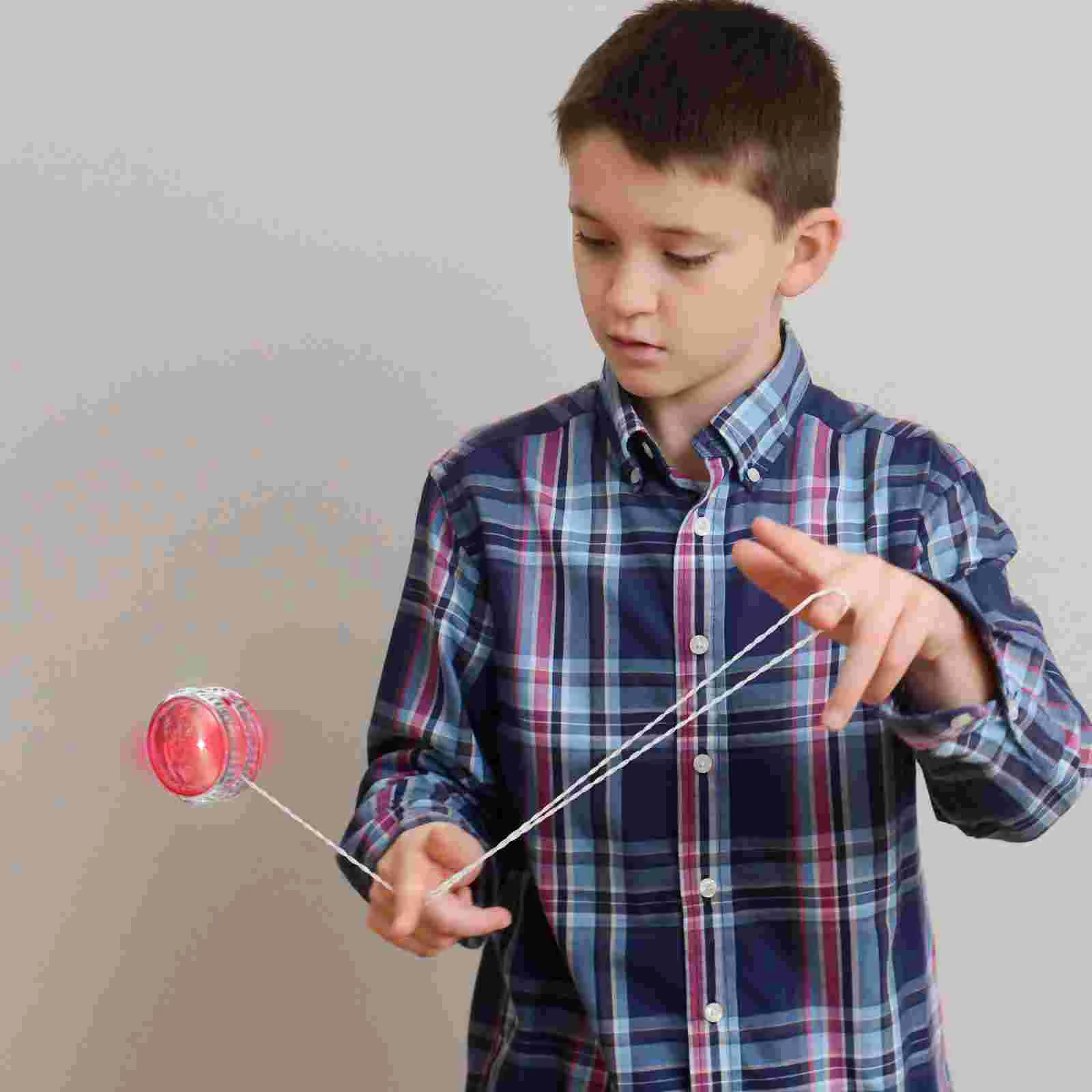 5pcs Yo-yos Plastic Yo-yo Balls Kid String Yo-yos Educational Toy (Random Color) plastic yo-yo toy kids yo-yo toy