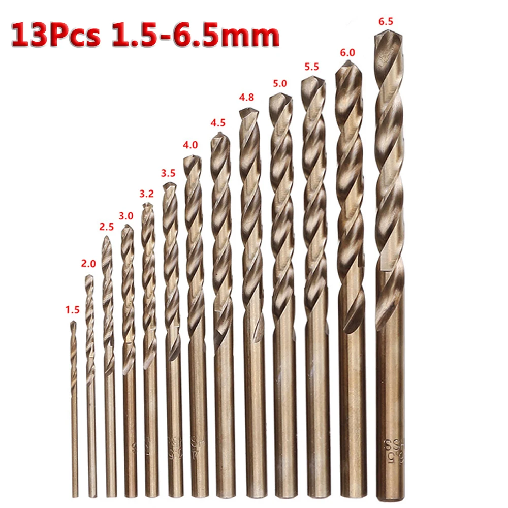 Hohe Quatity HSS-Co M35 Kobalt Gerade Schaft Twist Bohrer Power Werkzeug Zubehör Für Metall Edelstahl Bohren