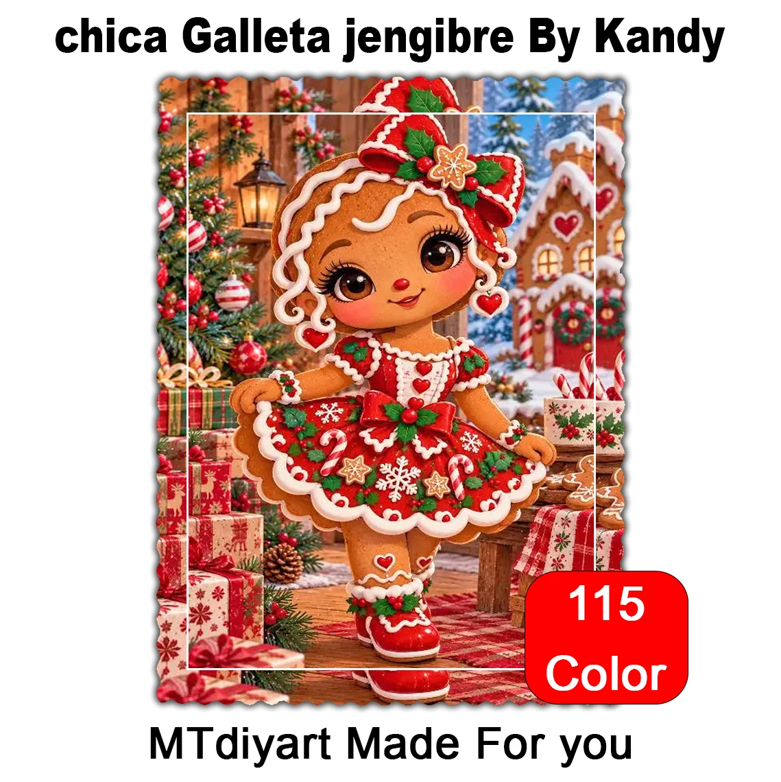 chica Galleta jengibre By Kandy 115 Colors 50x70 70x100 Diamond Painting