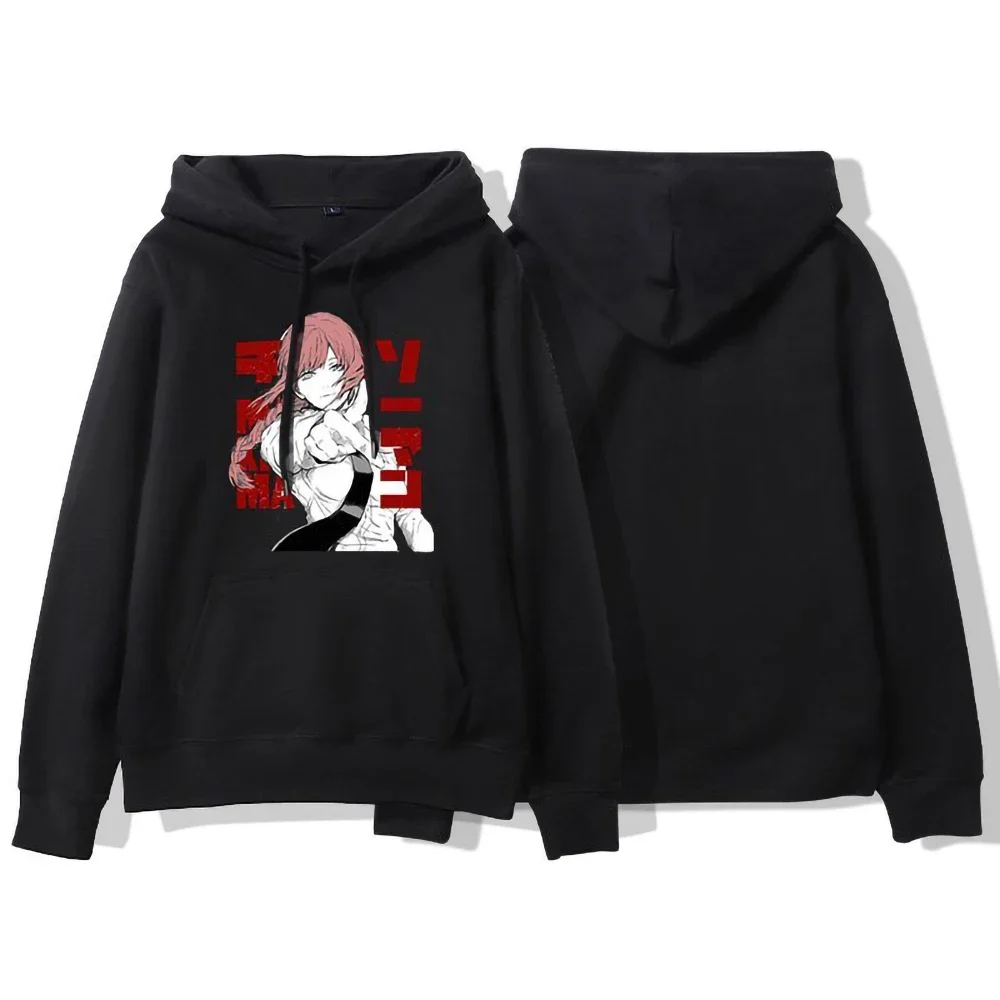 

Anime Hooded Sweatshirt Chainsaw Man Makima Graphic Printed Women Hoodies Plus Size Sweatshirt Harajuku Girl Casual Pullover