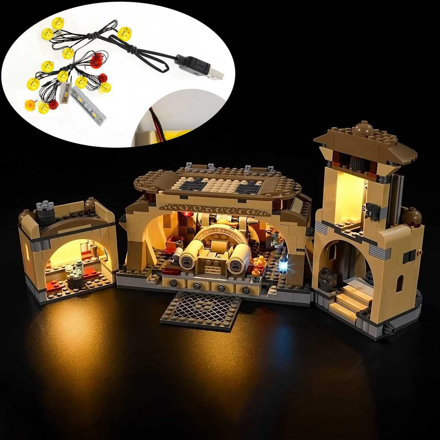 USB Lights Set for Lego 75326 Boba Fett’s Throne Room Building Set - (NOT Include LEGO Bricks)