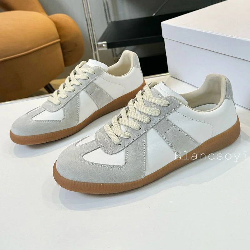 New Women's Flat Shoes Thick Soled Lace Up Casual Shoes Spring Autumn Artificial Suede Flat Shoes Daily Versatile Bennis Unisex
