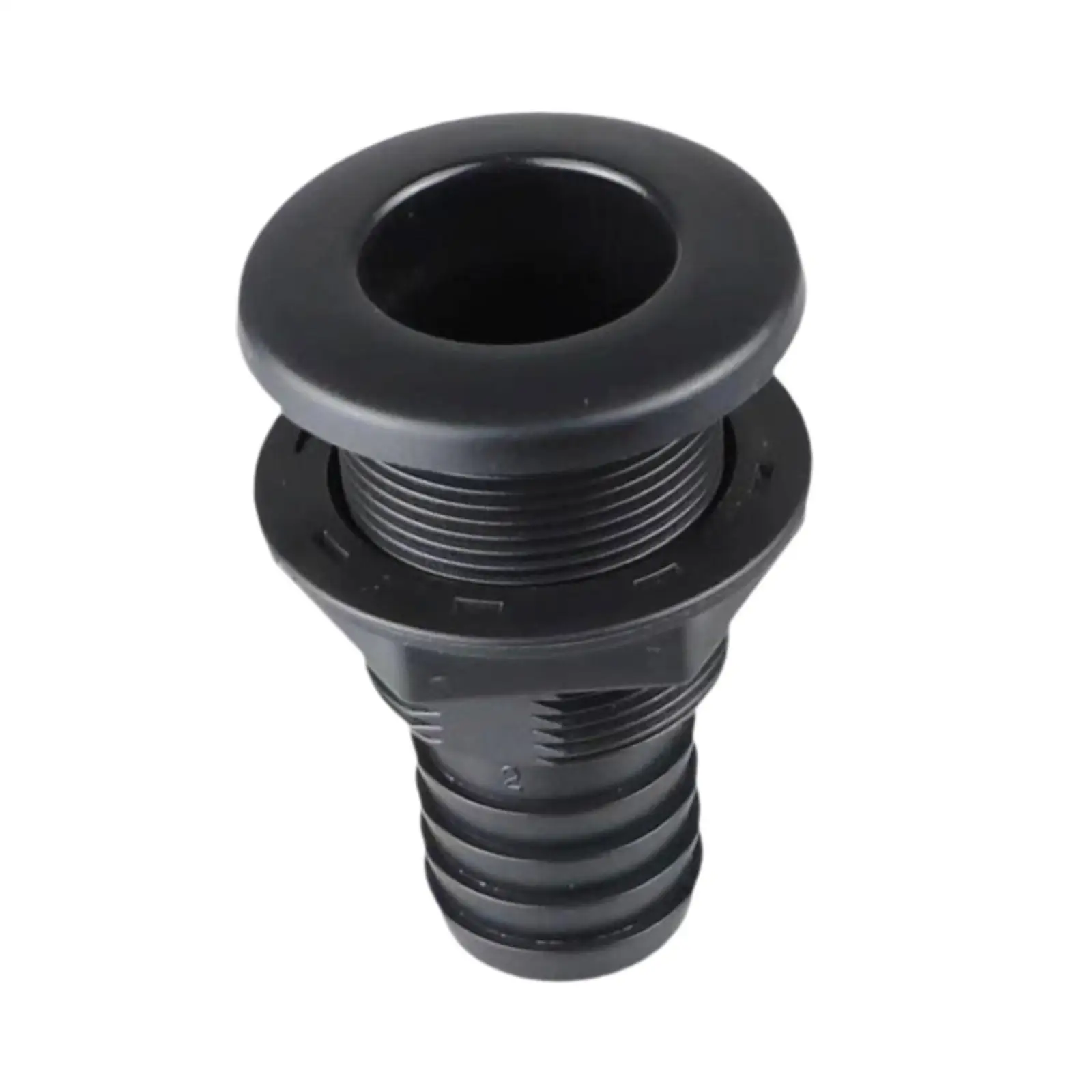 Boat Bilge Pump Thru Hull Fitting ABS Drain Outlet Waterproof Overflow Connector for Marine Sailboat RV Sewer System