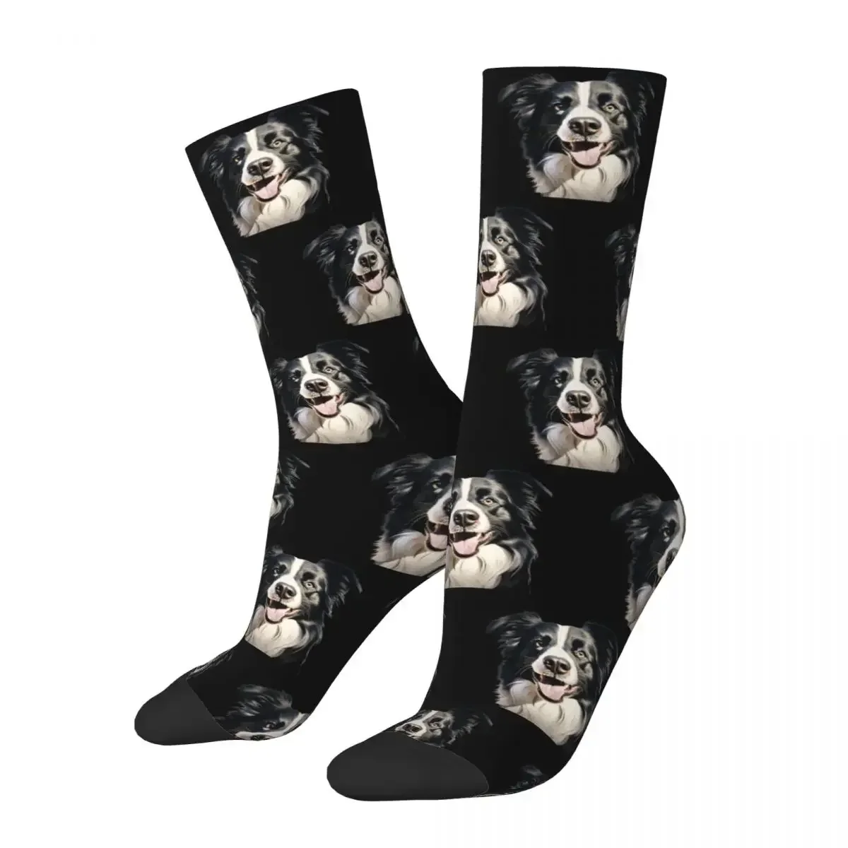 Border Collie Socks Harajuku Super Soft Stockings All Season Long Socks Accessories for Man's Woman's Birthday Present