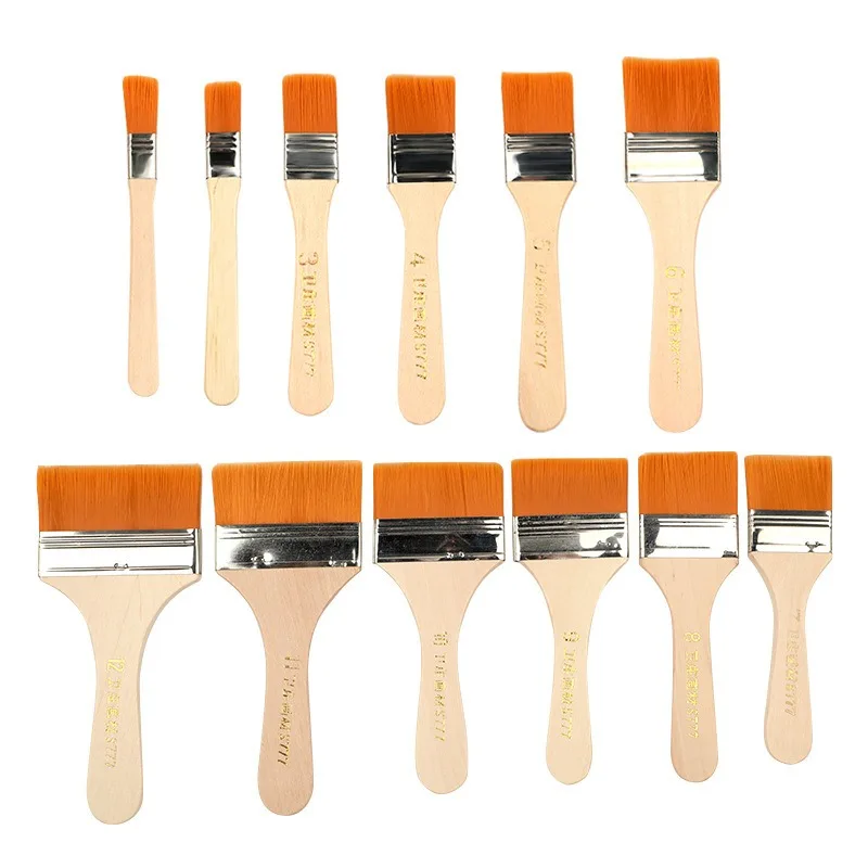 

12Pcs/Set Oil Paint Brush Memory Nylon Paint Brushes Artist Watercolor Acrylic Panit Art Supplies Tools for School Student Paint
