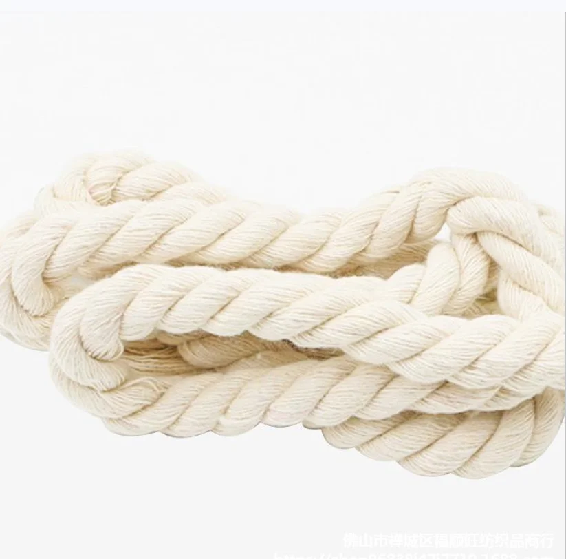 1-100M Macrame Cord 1-20mm naturalna bawełna Twisted Macrame sznurek linowy DIY Craft Knitting Making Plant wieszaki ścienne