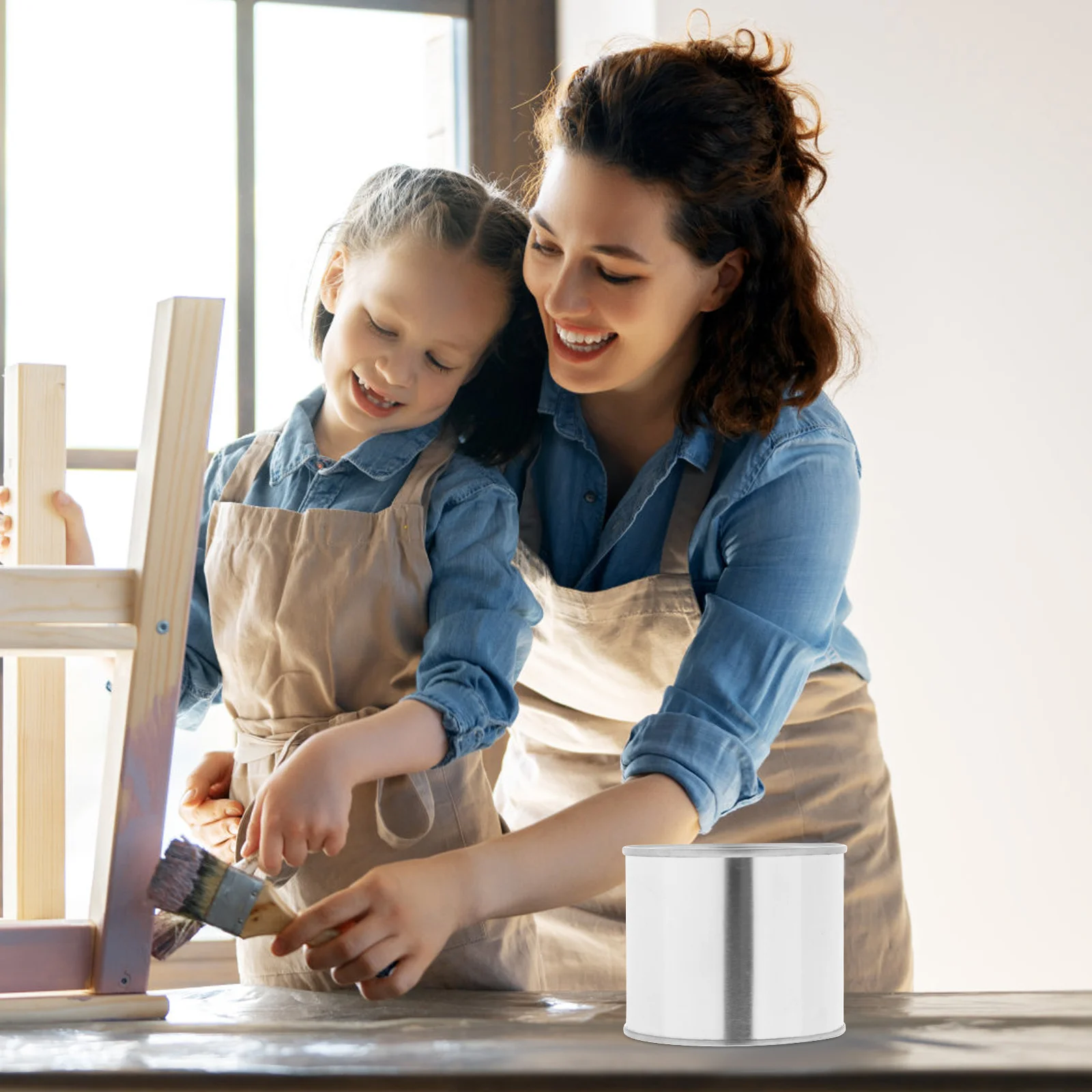 8PCS Paint Mixing Iron Can Round Metal Oil Paint Cans Portable Printing Ink Storage Can Practical Paint Storage Can Sturdy Oil I