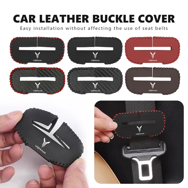 Housse de protection en cuir avec bouchon de boucle de ceinture de sécurité de voiture, pour Voyah Free Dreamer Courage Passion 2021 2022 2023 2024