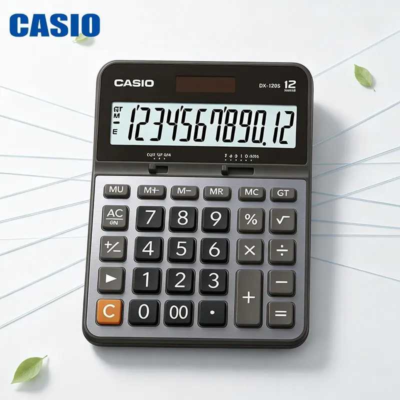 Casio DX-120B/DX-12B/DH-12/MH-12/GX-120B Classic and durable business calculator with shock-resistant and stable body design