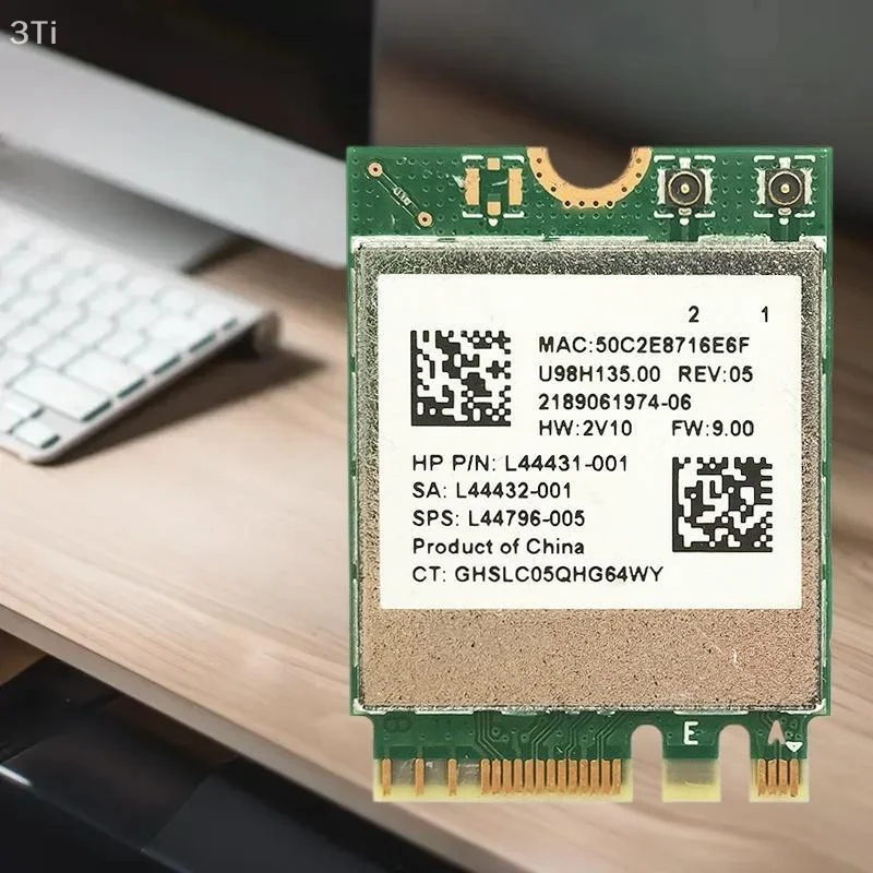 Set di schede Wi-Fi RTL8822CE M2 - Connettore IPX, 2,4 Ghz, compatibile Bluetooth, dual band 802.11ac 1200 Mbps