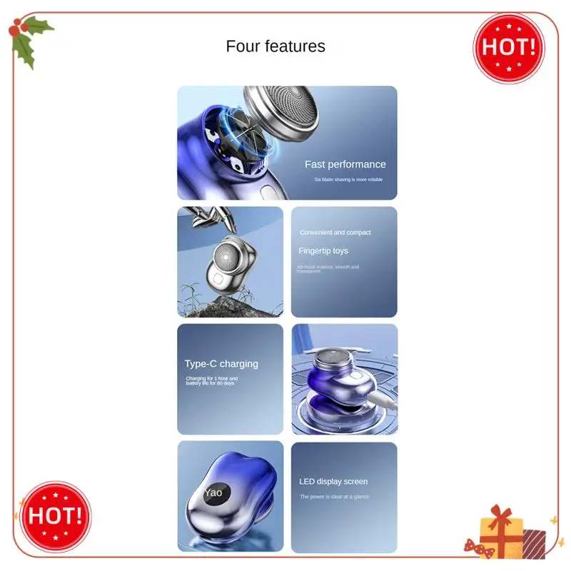 رائعة صنعة المحمولة USB ماكينة حلاقة كهربائية السفر ماكينة حلاقة للرجال جيب ماكينة حلاقة كهربائية أداة تهذيب اللحية شاشة ديجيتال ،