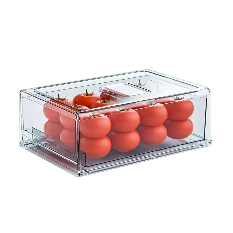 

Kitchen Storage Boxes Bins Refrigerator Storage Box Drawer Type Fresh-Keeping Refrigerator Special Multi-Layer Food Fruit Egg