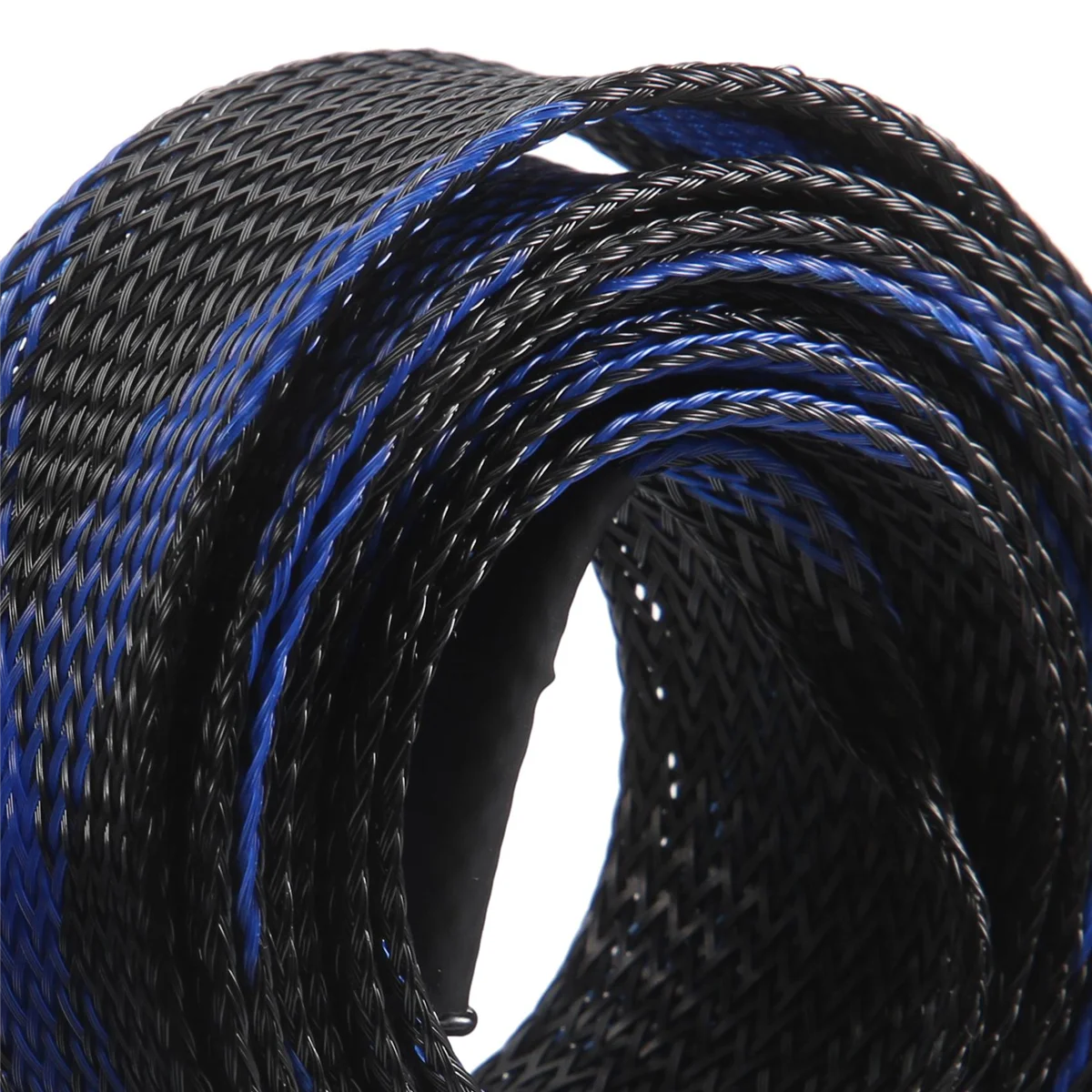 ABVB 8Pcs Fishing Rod Sleeve Sock,Fishing Rod Cover Scalable Braided Mesh Rod Sleeve Fishing Tools Accessories with Lanyard