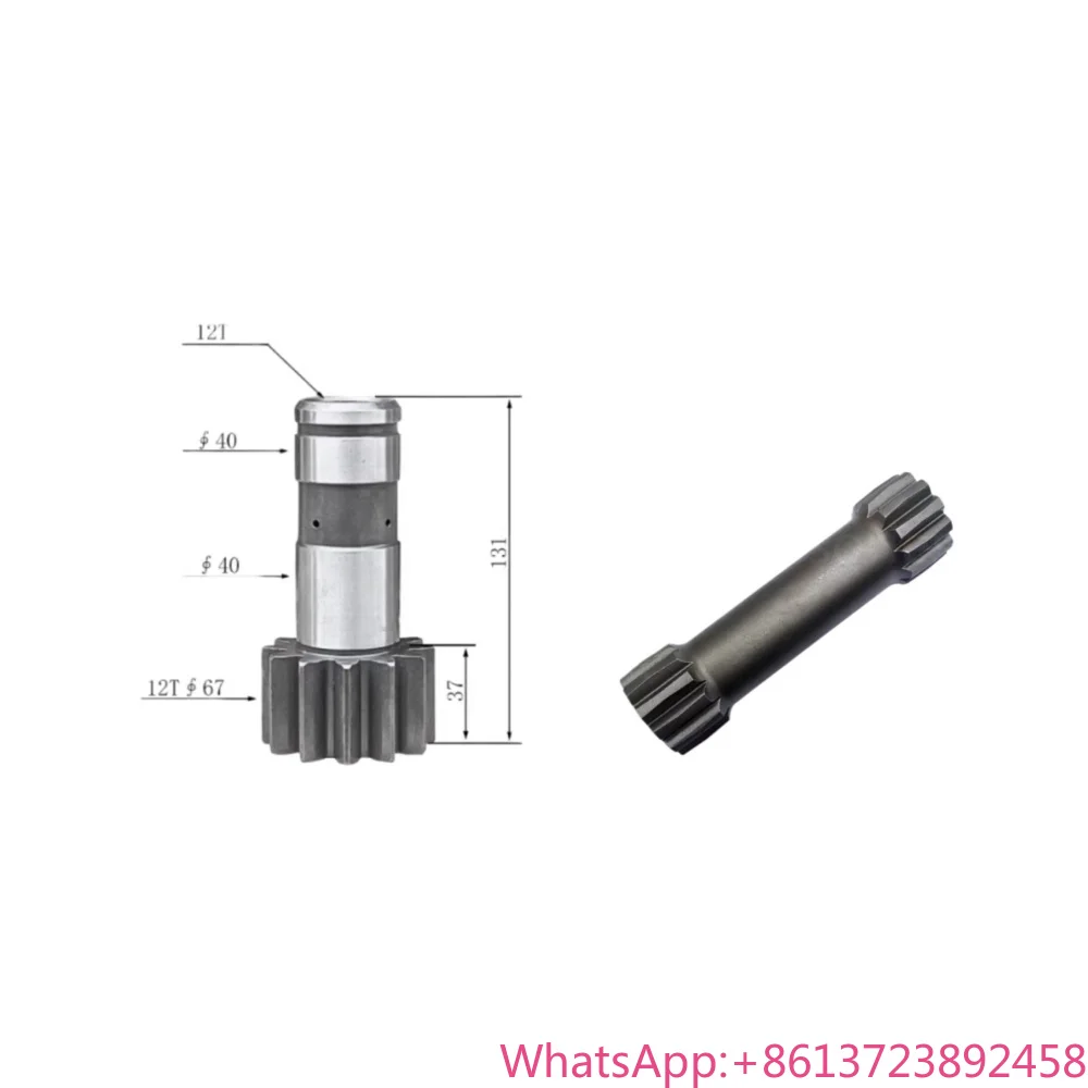 

For XCMG XE15 17 Kubota U17 SDLG16 Rotary Vertical Shaft Rotary Motor Vertical Shaft Gear Mini Excavator Parts