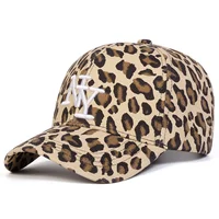 Unisex NY Letter Embroidery Leopard Print Baseball Caps Spring Autumn Outdoor Adjustable Casual Hats Sunscreen Hat Sports Cap - Image 3