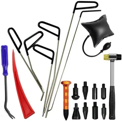 Car Body Dent Removal Crowbar Kit Auto hail Dent disassembly repair Hooks Push Rods tools  for Automotive workshop