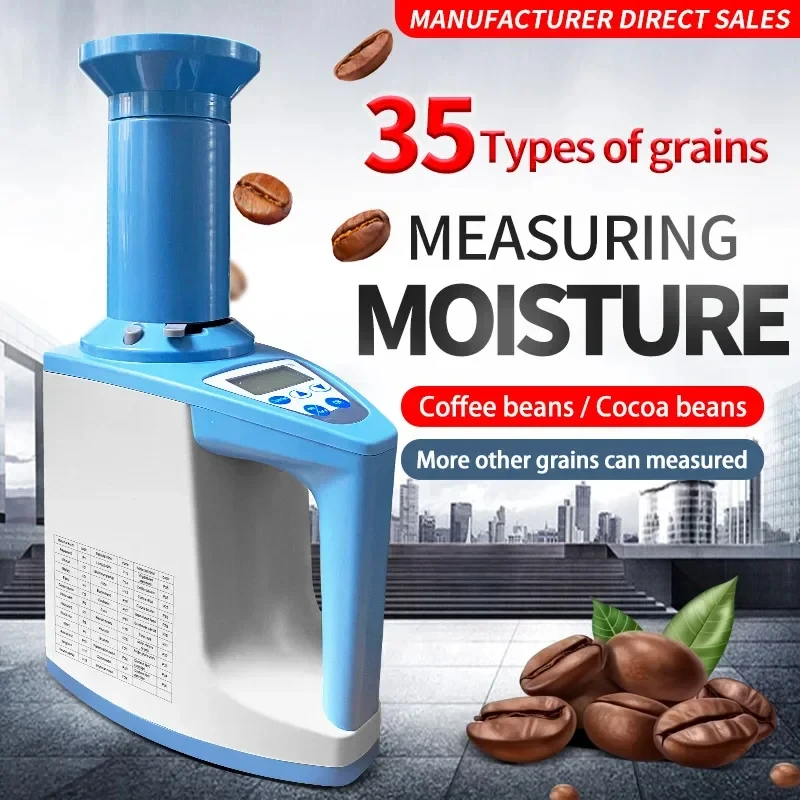 35 Types  Upgraded Version of Grain  Rice Coffee Bean Moisture Measuring Instruments hygrometer